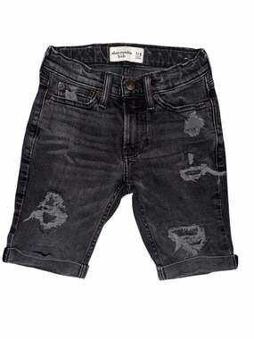 abercrombie kids(7/8) Black Distressed Denim Short